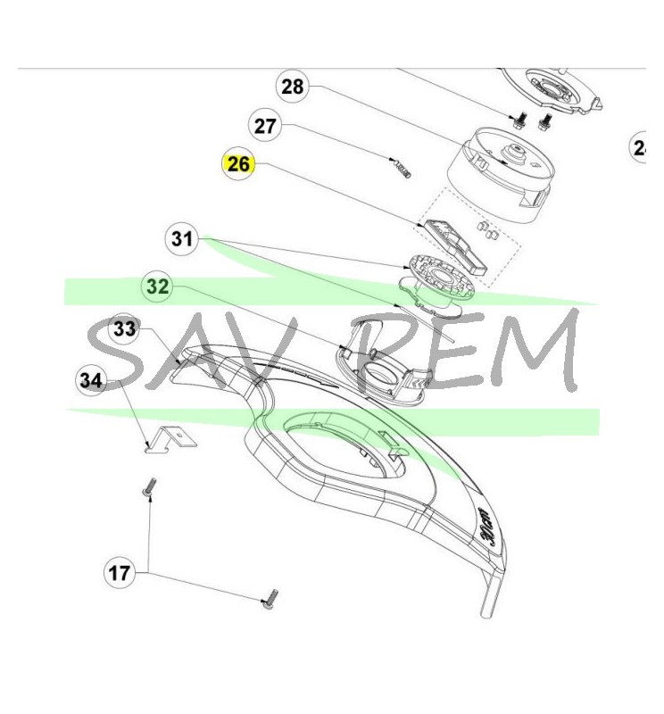 Coulisseau Pour Coupe Bordure Ryobi Olt