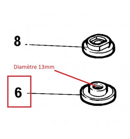 Ecrou De Serrage Meuleuses BLACK DECKER BD2023 KG2024 P5703