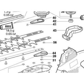 Bielle supérieure taille haies METABO HS8465S