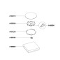 Verre A10207/0 foyer induction 350mm AIRLUX TIN3H - TIN4H