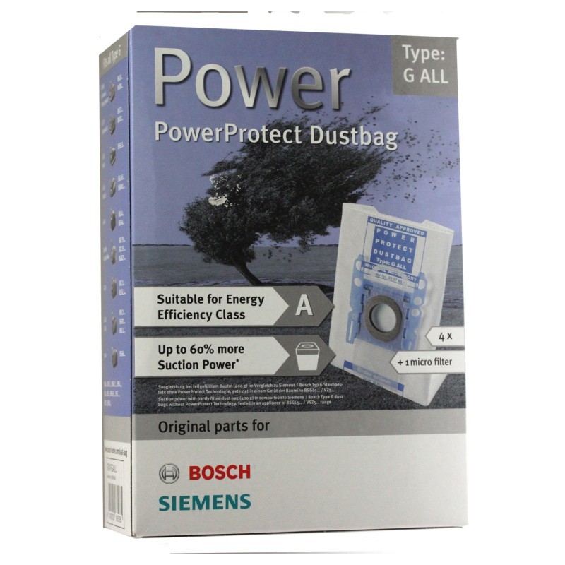 Sacs POWERPROTECT DUSTBAG, TYPE G ALL BOSCH et SIEMENS