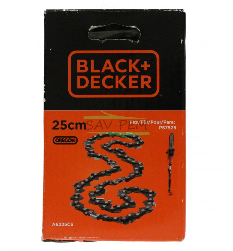 Affûteuse de chaîne pour tronçonneuse Black & Decker Black and Decker -  Tronçonneuse / Elagueuse 2 en 1 18V 2Ah 25 cm - BCASK61D