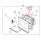 Vitre de porte four pour cuisinières AILRUX, GLEM XCE51GC, AA9PCGIX