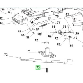 Vis de fixation de lame tondeuses RYOBI RLM15E36H / RLM4018
