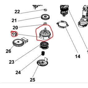 Support bobine N541122 BLACK & DECKER BESTE625, BESTE628, BESTE630