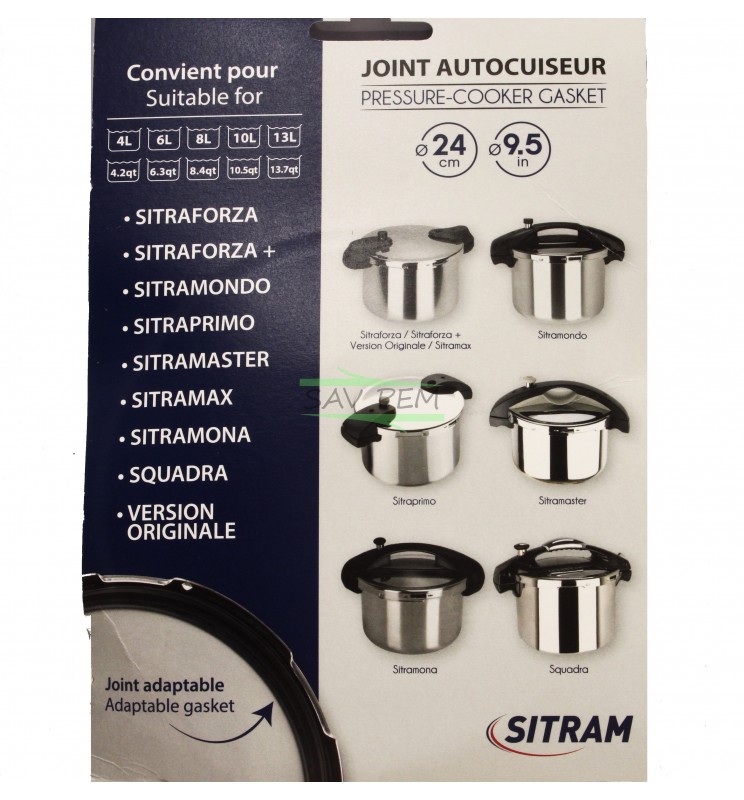 Joint SITRAM 22134 pour autocuiseurs ARDENCE, CARAIBES, EXCEPTION, MITRA, PRIMA,