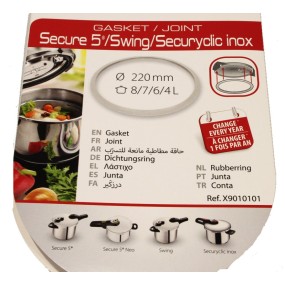 Joint 4 à 8L pour autocuiseur TEFAL SECURE 5 / SWING