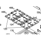 Grille en fonte foyers latéraux D + G cuisinière CC902ETR3