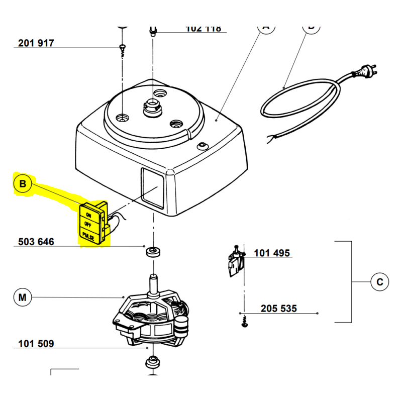 Clavier 101496 robot MAGIMIX COMPACT 2100, COMPACT 3100, CUISINE