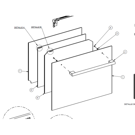 Vitre intérieure pour four AIRLUX GLEM AFP211WH GFLP103IX