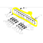 Bandeau inox cuisinière GLEM GE960 / GX960