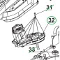 Moteur 5131039280 tondeuses RYOBI RLM16E36H,RLM3615,RLM16E36H,RLM3715A
