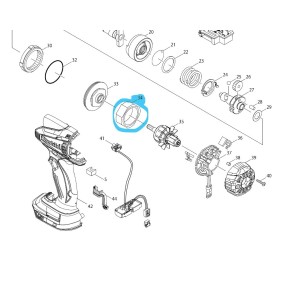 Aimant permanent clef à choc MAKITA DTD134 / DTD156