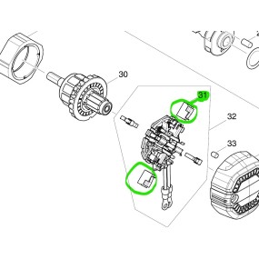 Charbons CB-448 clef à chocs MAKITA modèle DTD152
