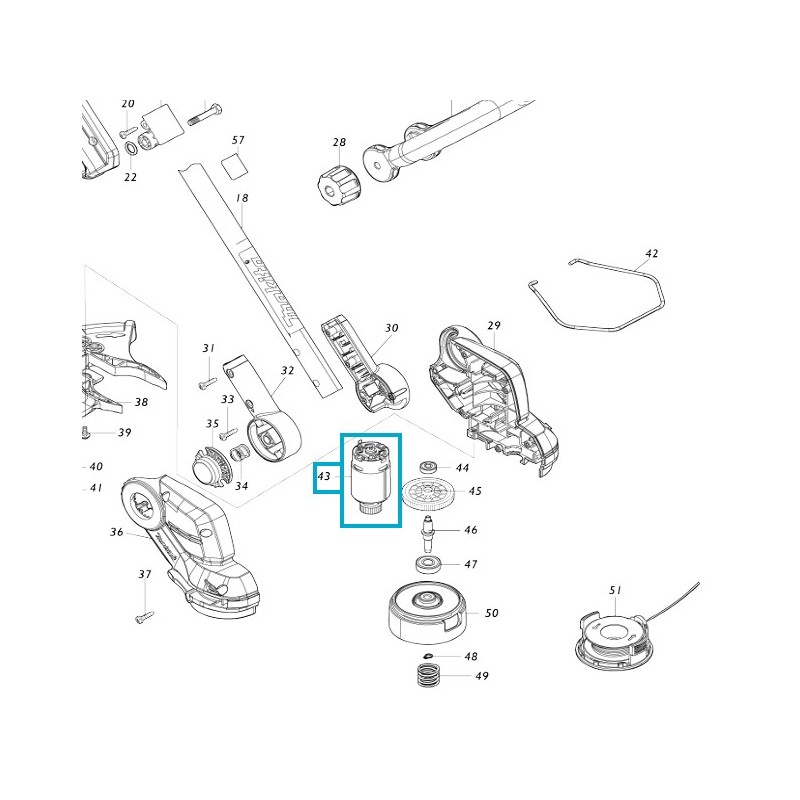 Moteur coupe-bordures MAKITA DUR193