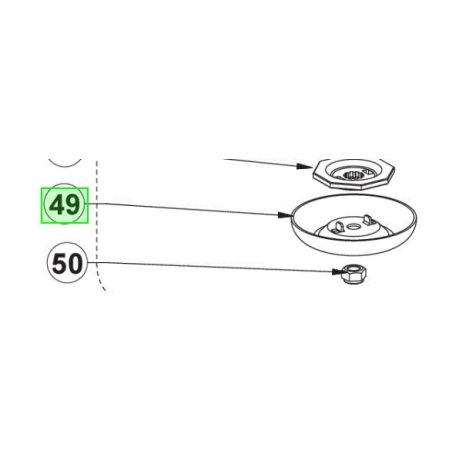 Rondelle de lame débroussailleuses RYOBI RBC36 - RBC18 - OBC1820