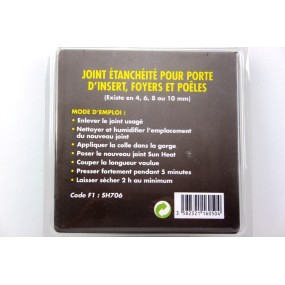 Joint d'étancheité 6mm pour insert, poêles et foyers